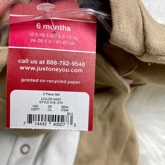 Carter's Just One You My First Christmas Set Baby Size 6 Months Reindeer Pajamas - Picture 9 of 9